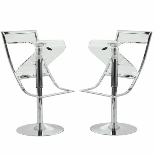 Acrylic swivel shop counter stools