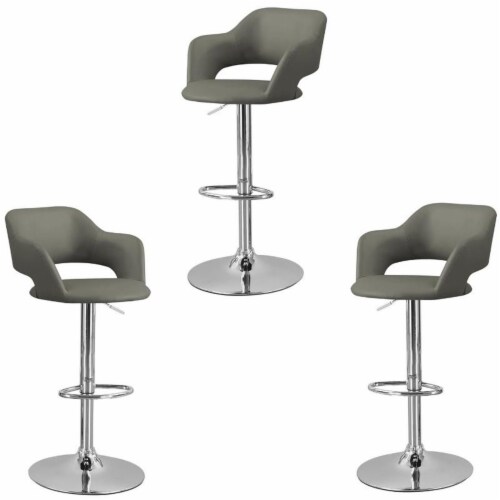 Set of 3 grey online bar stools