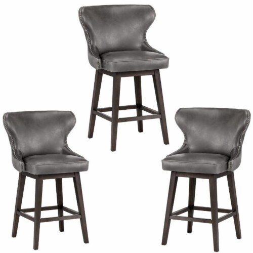 Steve Silver Garcia 42 In. Bar Height Ebony Finish Wood Frame Home Bar With Bottle And Stemware Storage GR660B - The Home Depot