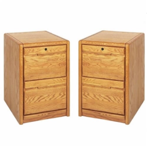 Home Square 2 Piece Wood Filing Cabinet Set With Drawer In Oak 1 Kroger