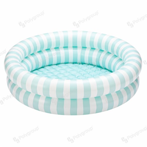 Funsicle Pastel Stripes Inflatable Pool Perspective: front