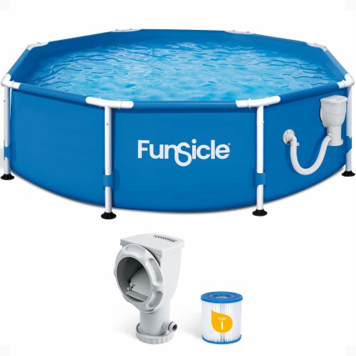 Funsicle 8ft x 30in Outdoor Activity Round Above Ground Swimming Pool