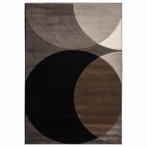 MDA Home Rhodes Brown Contemporary Polypropylene Area Rug - 5'2  x 7'5 Perspective: front
