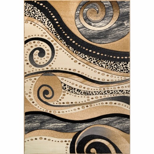 MDA Home Rhodes Brown/Gray Transitional Polypropylene Area Rug - 3'5  x 5'5 Perspective: front