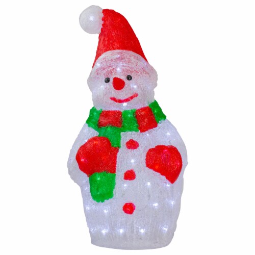 Northlight 25  Lighted Commercial Grade Acrylic Christmas Snowman Display Decoration Perspective: front