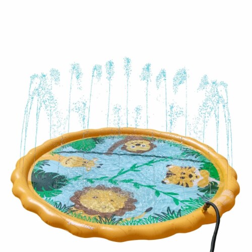 Swim Central 35175244 60 in. Inflatable Safari Children Sprinkler Mat Perspective: front