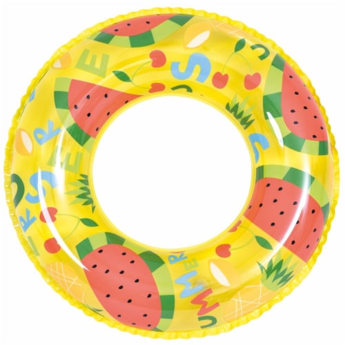 Northlight 35370483 24 in. Inflatable Summer Watermelon Childrens Inner Tube Ring Float Toy Perspective: front