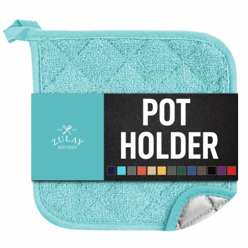 Zulay Kitchen Pot Holder - Quilted Terry Cloth Potholders 7x7 Inch (Aqua  Sky), 1 - Gerbes Super Markets