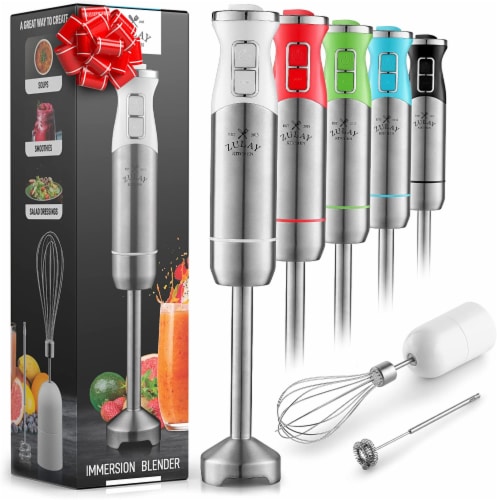 Zulay Kitchen Immersion Hand Blender 500W - White Perspective: front