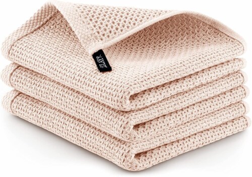 Zulay Kitchen Waffle Weave Kitchen Towels - 3 Pack 12 x 12 inch - (Beige),  3 - Gerbes Super Markets