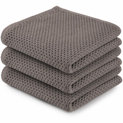 Zulay Kitchen Waffle Weave Kitchen Towels - 3 Pack 13 x 28 inch - (Light  Grey), 3 - Fry's Food Stores