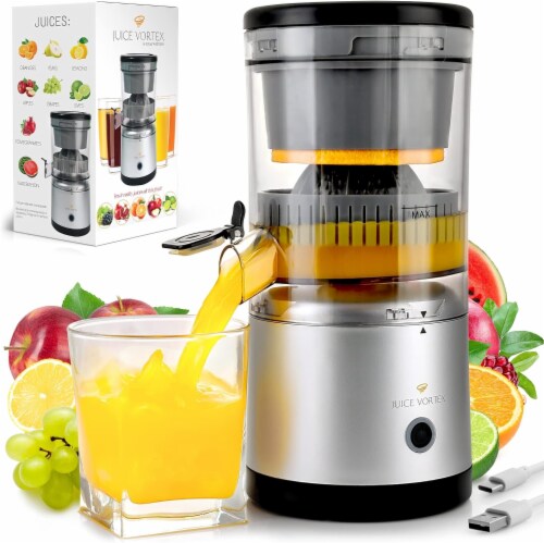 Zulay Kitchen Juice Vortex Lemon Orange Juicer Black and Silver 1 Jay C Food Stores