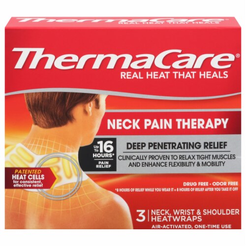 ThermaCare® Advanced Neck Pain Therapy Neck Shoulder & Wrist Heatwraps Perspective: front