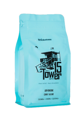 Brickstone Brewery Daybreak Medium Roast Whole Bean Coffee Perspective: front