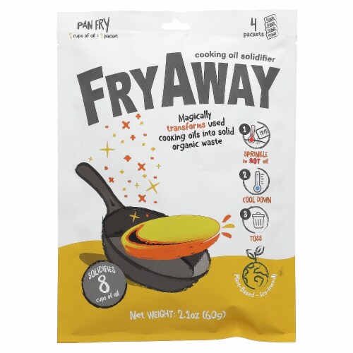 FryAway Pan Fry Waste Cooking Oil Solidifier Powder, Plant-Based