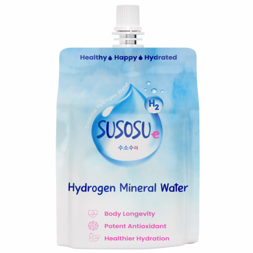Susosu Hydrogen Water, 10.5 FL oz (Pack of 10) 7.4 Balanced Ph Natural Mineral Water Perspective: front