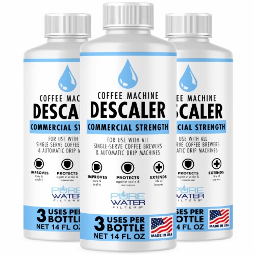 Descaler for Coffee Machines (3 Pack, 9 Total Uses), USA Made, Commercial  Strength Solution, 14 Fluid Ounces (3 count) - Kroger