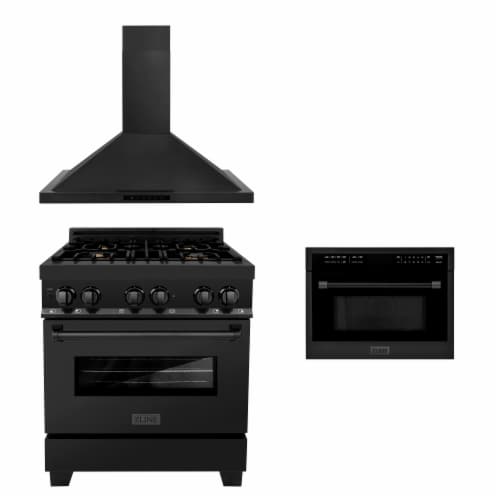 ZLINE 30 Stainless Steel Dual Fuel Range, Convertible Vent Range Hood