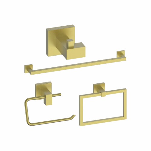 , Towel Rail, Hook, Ring and Toliet Paper Holder in Chrome Perspective: front