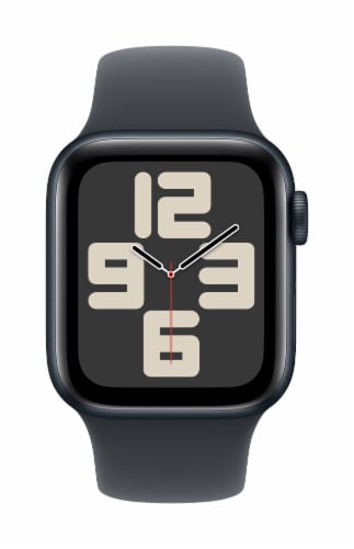 Apple Watch SE 40mm Midnight Aluminum Case with Midnight Sport Band Perspective: front