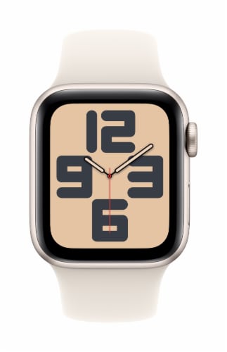 Apple Watch SE - Starlight Aluminum Case with Starlight Sport Band Perspective: front