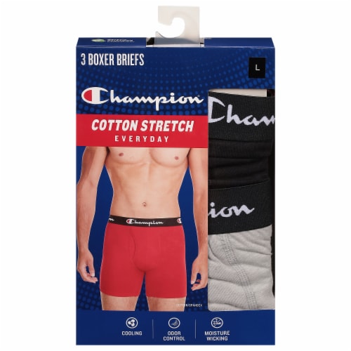 Champion Large Cotton Stretch Boxer Brief Assorted Colors L Smith s Food and Drug