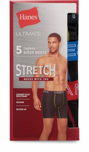 Hanes Ultimate Stretch Tagless® Boxer Briefs, 5 pk - Dillons Food Stores