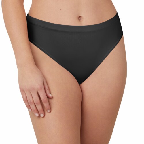 Maidenform Pure Comfort® Barely There® High Leg Underwear - Black Perspective: front