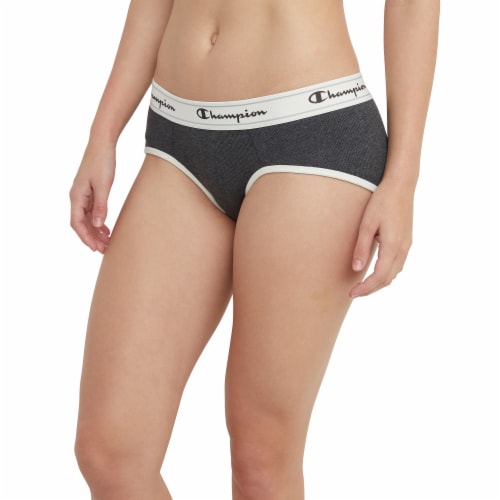 Champion Cotton Stretch Heritage Hipster Underwear - Granite