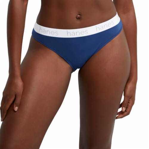 Hanes Originals Ultimate Women's Cotton Stretch Bikini Underwear - 3 Pack -  Navy, S - Fred Meyer