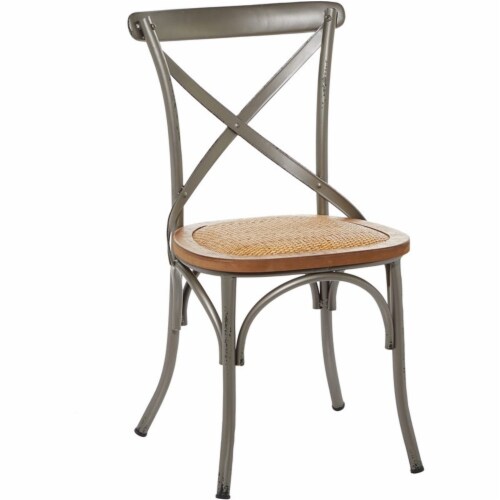 Leeds & Co 35 H x 20 W Gray Iron Metal Farmhouse Dining Chair, 1 Kroger
