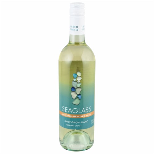 SeaGlass Non-Alcoholic Sauvignon Blanc White Wine Perspective: front