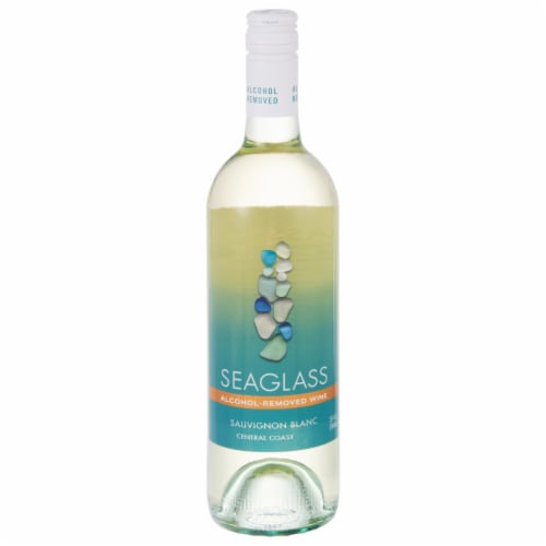 SeaGlass Non-Alcoholic Sauvignon Blanc White Wine Perspective: front