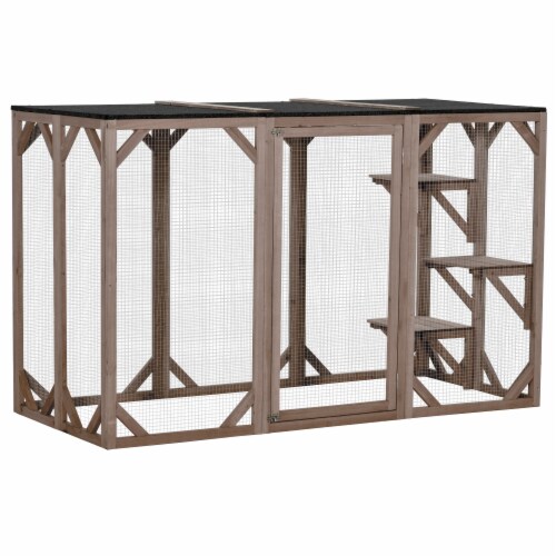 Outdoor pet enclosure with roof hotsell