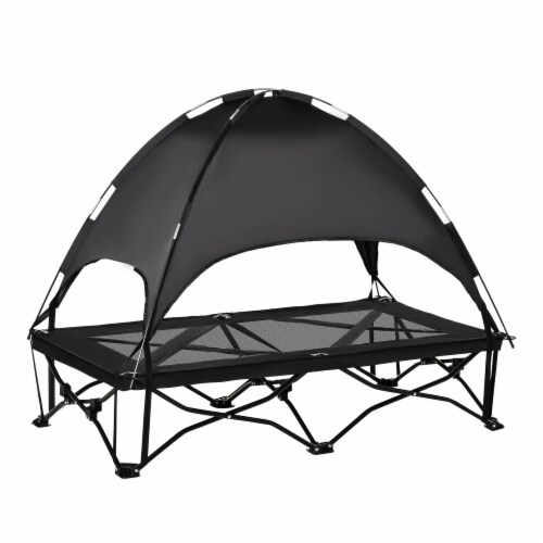 Elevated Ventilated Cooling Pet Dog Bed w Canopy Shade Cover