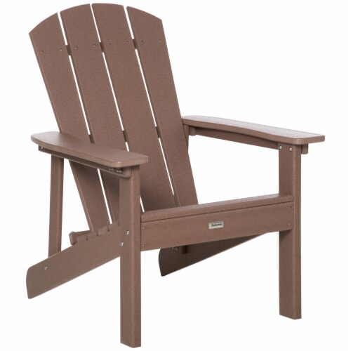 Outdoor Plastic Adirondack Chair Reclined Seat Patio Lounge