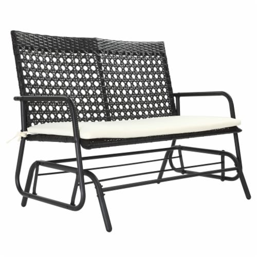 Wicker glider online bench