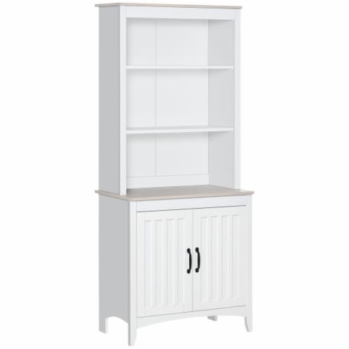 70  Kitchen Pantry Freestanding Cupboard Cabinet w/ Adjustable Shelves Perspective: front