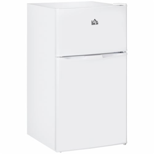 Two-Door Mini Refrigerator 3.2Cu.Ft, Freestanding Mini Fridge with Freezer