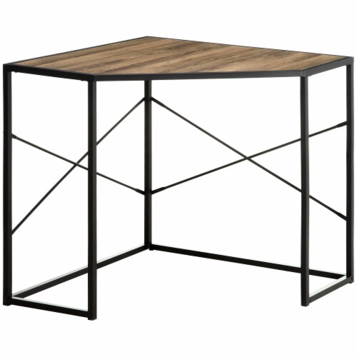 Corner Computer Desk. Writing Table with Steel Frame for Small