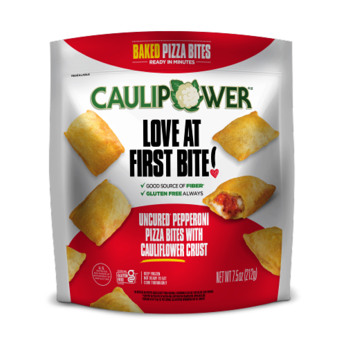 Caulipower® Uncured Pepperoni Pizza Bites Perspective: front