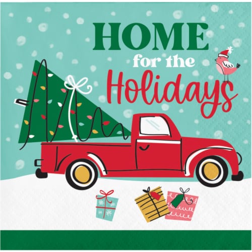 Party Creations Christmas Cars Napkins Perspective: front