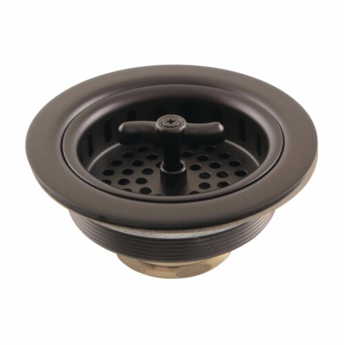 Kingston Brass K212ORB Tacoma Spin & Seal Sink Basket Strainer, Oil Rubbed Bronze Perspective: front
