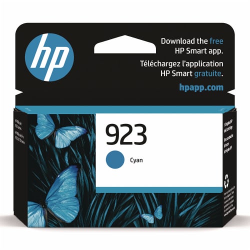 Hewlett Packard 923 Cyan Original Ink Cartridge (4K0T0LN) Perspective: front