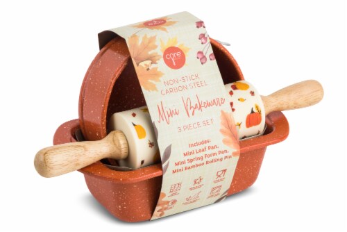 Core Home Halloween Pumpkin Mini Baking Set of 3 Perspective: front