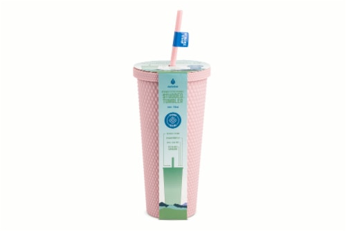 Manna™ 24 oz Pink Studded Tumbler Perspective: front