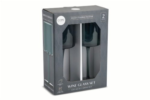 Core Home Wine Glass Set - Blue Perspective: front