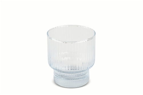 Core Home Ribbled Clear Double Old Fashioned Perspective: front