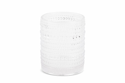 Core Home Old Fashioned Bubble Drinking Glass Perspective: front