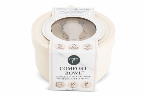 Core Kitchen™ Comfort Bowl™ Stainless Steel Container & Spork Perspective: front